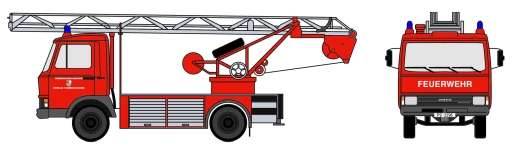 Loewe 4122 - H0 - Iveco Magirus Zeta  90M5 - DL18 Feuerwehr Hauenstein Facelift